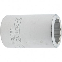 Proto - 15/16", 3/4" Drive, Standard Hand Socket - 12 Points, 2.285" OAL, Steel, Full Polish Finish - USA Tool & Supply