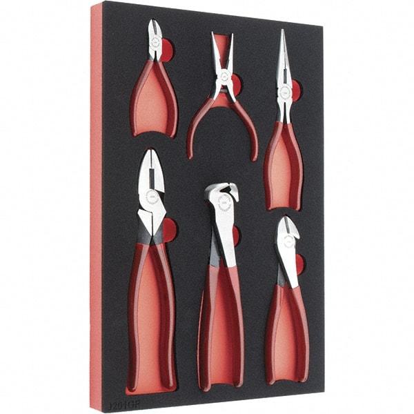 Proto - 6 Piece Crimper/Cutter Cutting Pliers - Comes in 11 x 16 Foam Insert - USA Tool & Supply