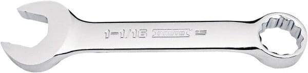 Proto - 1-1/16" 12 Point Combination Wrench - 15° Offset Angle, 6-19/32" OAL, Steel, Full Polish Finish - USA Tool & Supply