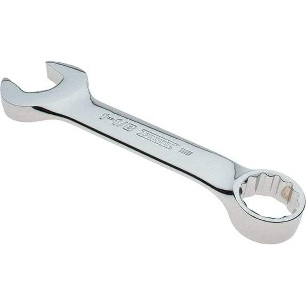 Proto - 1-1/8" 12 Point Combination Wrench - 15° Offset Angle, 8-29/32" OAL, Steel, Full Polish Finish - USA Tool & Supply