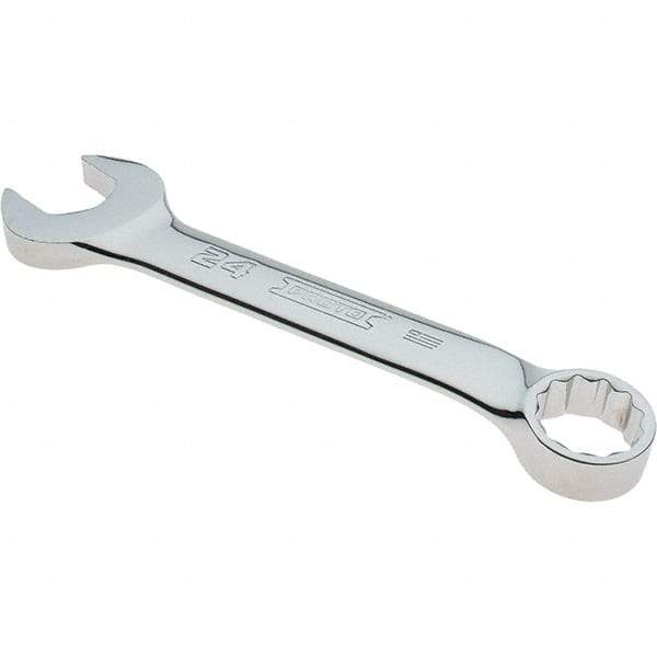 Proto - 24mm 12 Point Combination Wrench - 15° Offset Angle, 8-19/64" OAL, Steel, Full Polish Finish - USA Tool & Supply