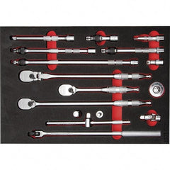 Proto - 16 Piece 3/8" Drive Mechanic's Tool Set - Comes in 11 x 16" Foam Insert - USA Tool & Supply