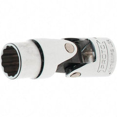 Proto - 3/8" Drive, Standard Hand Socket - 12 Points, 2-1/8" OAL, Steel, Full Polish Finish - USA Tool & Supply