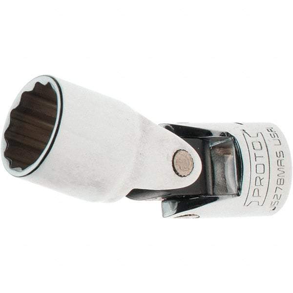 Proto - 3/8" Drive, Standard Hand Socket - 12 Points, 2-1/4" OAL, Steel, Full Polish Finish - USA Tool & Supply