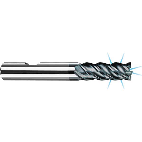 Fraisa - 1/2, 1-1/4" LOC, 1/2" Shank Diam, 3-1/4" OAL, 4 Flute Solid Carbide Square End Mill - USA Tool & Supply