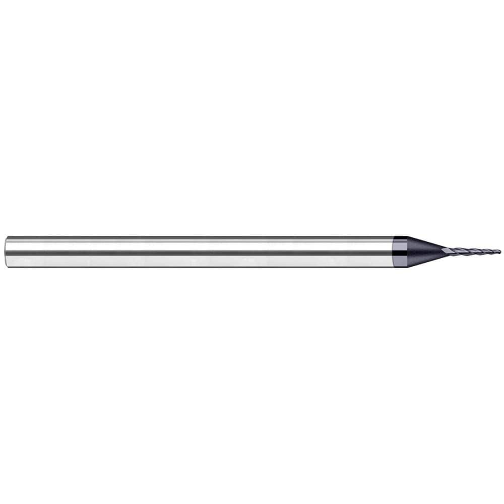 Harvey Tool - 10° per Side 3/16" Small End Diam 15/16" LOC 3-Flute Solid Carbide Tapered Ball End Mill - Exact Industrial Supply