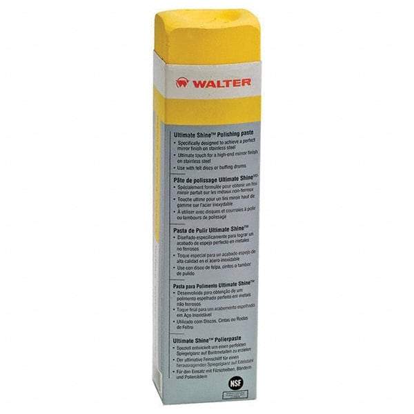 WALTER Surface Technologies - 1,300 g Polishing Compound - Compound Grade Fine, Grade 0, Yellow, For Fine Polishing, Use on Stainless Steel & Aluminum - USA Tool & Supply