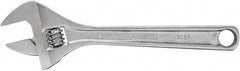 Proto - 1-1/8" Jaw Capacity, 8" Standard Adjustable Wrench - Steel, Polished Finish, 8" OAL - USA Tool & Supply