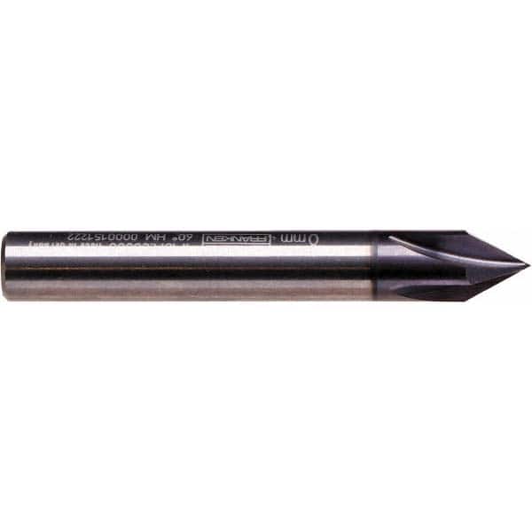 Emuge - 1/4" Diam 4 Flute Single End Solid Carbide Chamfer Mill - USA Tool & Supply
