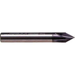 Emuge - 1/4" Diam 4 Flute Single End Solid Carbide Chamfer Mill - USA Tool & Supply