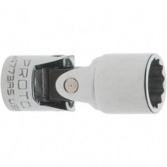 Proto - 3/8", 1/4" Drive, Standard Hand Socket - 12 Points, 1-1/2" OAL, Steel, Chrome Finish - USA Tool & Supply