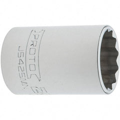 Proto - 1/2" Drive, Standard Hand Socket - 12 Points, 1-59/64" OAL, Steel, Chrome Finish - USA Tool & Supply