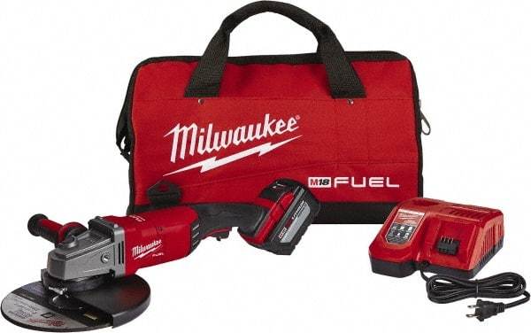 Milwaukee Tool - 9" Wheel Diam, 6,600 RPM, Cordless Angle & Disc Grinder - 5/8" Spindle - USA Tool & Supply