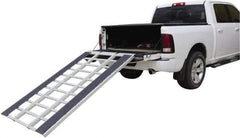 Erickson Manufacturing - 84" Long x 54" Wide, 1,500 Lb Capacity, Foldable Truck Ramp with Wear Boards - Aluminum, For All Vehicles - USA Tool & Supply