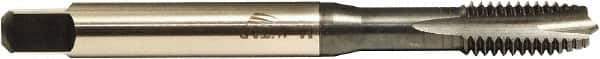 Emuge - M10x1.50 Metric, 3 Flute, NE2 Finish, HSS-E Spiral Point Tap - Plug Chamfer, Right Hand Thread, 100mm OAL, 22mm Thread Length, 0.381" Shank Diam, 6H Class of Fit - Exact Industrial Supply