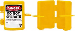 NMC - 2-1/2" Handle, Polypropylene Gas Cylinder Valve Lockout - USA Tool & Supply