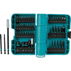 Makita - Power Bit, Insert Bit & Nut Driver Set - 1/4 to 3/8" Hex, #2, 1/4", 3/8" Drive, Phillips, Slotted, Torx, Square Point - USA Tool & Supply