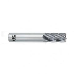 3/8 Dia. x 2-1/2 Overall Length 6-Flute Square End Solid Carbide SE End Mill-Round Shank-Center Cutting-Uncoated - USA Tool & Supply