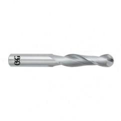 7/16" Dia. - 4" OAL - Bright CBD - Ball End SE EM - 2 FL - USA Tool & Supply