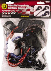 Erickson Manufacturing - Bungee Cord with S Hook - 13, 18, 24" OAL, Red/Blue/Green - USA Tool & Supply