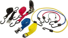 Erickson Manufacturing - Bungee Cord with S Hook - 18, 24, 36" OAL, Red/Blue/Green/Yellow - USA Tool & Supply