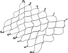 Erickson Manufacturing - Rubber Cargo Net - 70" Wide x 52" Long, Black, For Use with Pick Ups - USA Tool & Supply