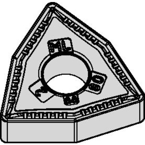 WNMG 431 Double-sided|G WK05CT, 1/64″ Corner Radius, 3/16″ Thick, 1/2″ Inscribed Circle, TiN, Turning Indexable Insert - USA Tool & Supply