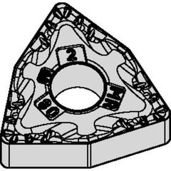 WNMG 432 Double-sided|G WP35CT, 1/32″ Corner Radius, 3/16″ Thick, 1/2″ Inscribed Circle, TiN, Turning Indexable Insert - USA Tool & Supply