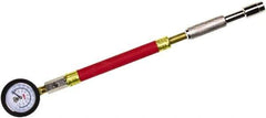 Milton - 0 to 160 psi Dial Straight Large Bore Tire Pressure Gauge - 9' Hose Length, 5 psi Resolution - USA Tool & Supply