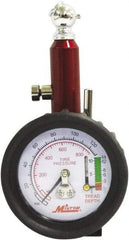 Milton - 0 to 120 psi Dial Ball Tire Pressure Gauge - 2 psi Resolution - USA Tool & Supply