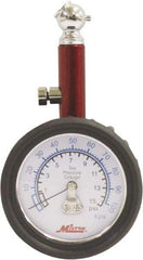 Milton - 0 to 15 psi Dial Ball Tire Pressure Gauge - 0.5 psi Resolution - USA Tool & Supply