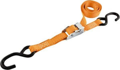 Erickson Manufacturing - 6' Long x 1" Wide, 2,000 Lb Basket Capacity, Polyester & Steel Web Sling - Orange - USA Tool & Supply