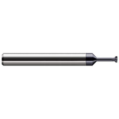 Harvey Tool - Thread Relief Cutters; Material: Solid Carbide ; Cutting Diameter (Inch): 0.193 ; Shank Diameter (Inch): 1/4 ; Flat Width (Decimal Inch): 0.0200 ; Overall Length (Inch): 2-1/2 - Exact Industrial Supply