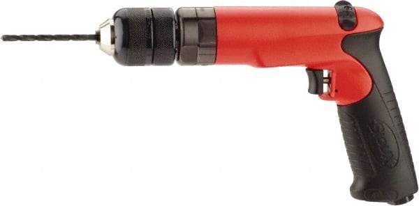 Sioux Tools - 3/8" Reversible Keyless Chuck - Pistol Grip Handle, 4,000 RPM, 14 LPS, 1 hp, 90 psi - USA Tool & Supply