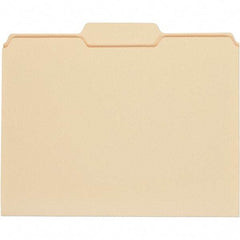 UNIVERSAL - 9-5/8 x 11-3/4", Letter Size, Manila, File Folders with Top Tab - 11 Point Stock, 1/3 Tab Cut Location - USA Tool & Supply