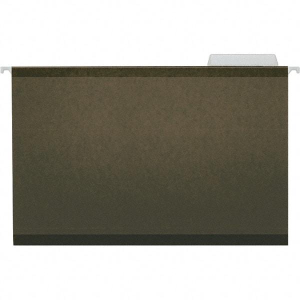 Universal One - 9-5/8 x 14-3/4", Legal, Standard Green, Hanging File Folder - 11 Point Stock, 1/3 Tab Cut Location - USA Tool & Supply