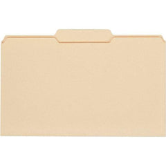 UNIVERSAL - 9-5/8 x 14-3/4", Legal, Manila, File Folders with Top Tab - 11 Point Stock, 1/3 Tab Cut Location - USA Tool & Supply