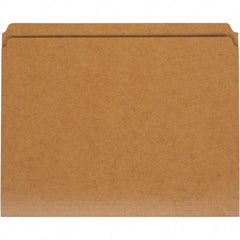 UNIVERSAL - 9-5/8 x 11-3/4", Letter Size, Kraft, File Folders with Top Tab - 11 Point Stock, Straight Tab Cut Location - USA Tool & Supply