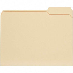 UNIVERSAL - 9-5/8 x 11-3/4", Letter Size, Manila, File Folders with Top Tab - 11 Point Stock, 1/3 Tab Cut Location - USA Tool & Supply