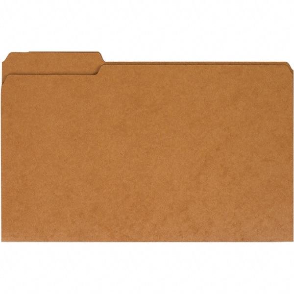 UNIVERSAL - 9-5/8 x 14-3/4", Legal, Kraft, File Folders with Top Tab - 11 Point Stock, 1/3 Tab Cut Location - USA Tool & Supply