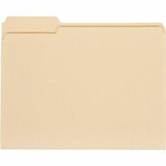 UNIVERSAL - 9-5/8 x 11-3/4", Letter Size, Manila, File Folders with Top Tab - 11 Point Stock, 1/3 Tab Cut Location - USA Tool & Supply