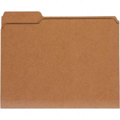 UNIVERSAL - 9-5/8 x 11-3/4", Letter Size, Kraft, File Folders with Top Tab - 11 Point Stock, 1/3 Tab Cut Location - USA Tool & Supply