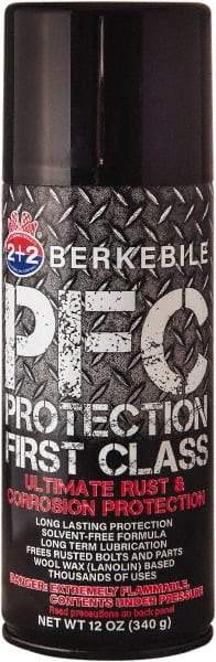 Berkebile - 12 oz Aerosol Can Automotive Multi-Use Lubricant - Mineral Oil, Zinc Oxide, Titanium Dioxide - USA Tool & Supply