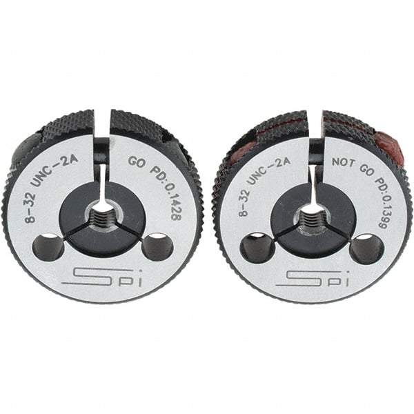 SPI - Ring Thread Go/No Gages Go/No Go: Go; No Go Thread Size: #8-32 - USA Tool & Supply