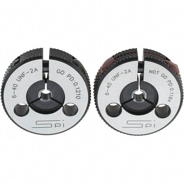 SPI - Ring Thread Go/No Gages Go/No Go: Go; No Go Thread Size: #6-40 - USA Tool & Supply
