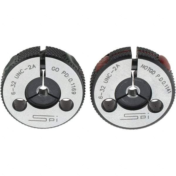 SPI - Ring Thread Go/No Gages Go/No Go: Go; No Go Thread Size: #6-32 - USA Tool & Supply