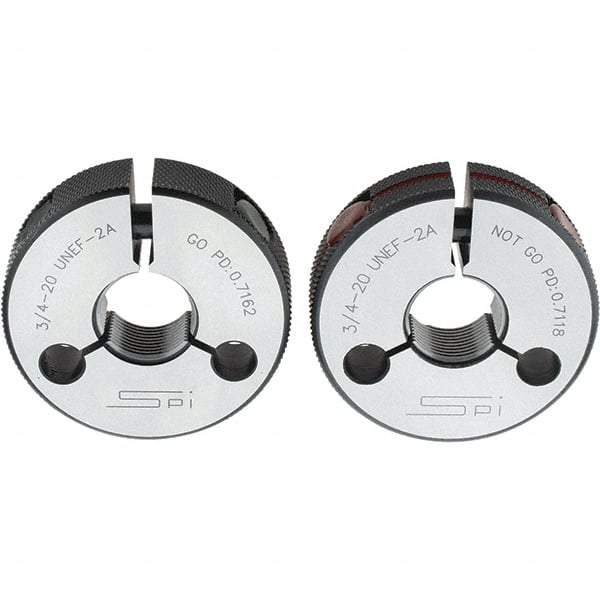 SPI - Ring Thread Go/No Gages Go/No Go: Go; No Go Thread Size: 3/4-20 - USA Tool & Supply