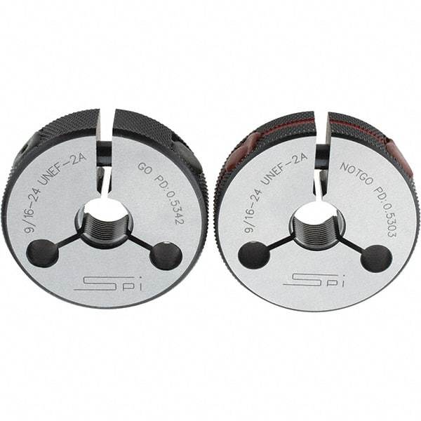 SPI - Ring Thread Go/No Gages Go/No Go: Go; No Go Thread Size: 9/16-24 - USA Tool & Supply