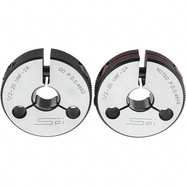 SPI - Ring Thread Go/No Gages Go/No Go: Go; No Go Thread Size: 1/2-20 - USA Tool & Supply