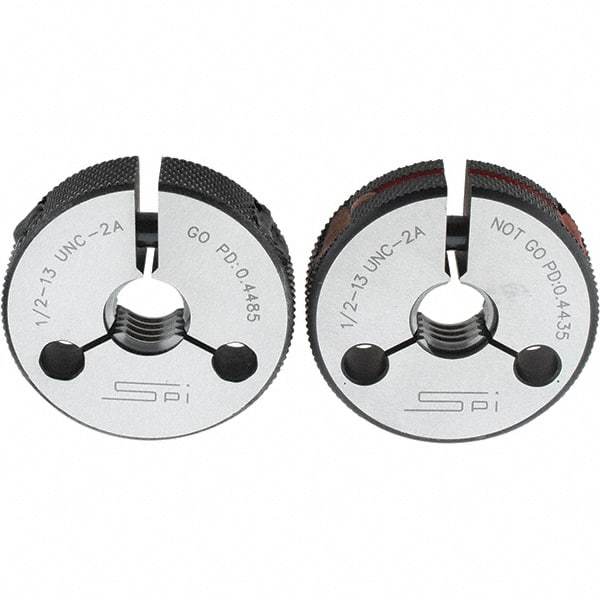 SPI - Ring Thread Go/No Gages Go/No Go: Go; No Go Thread Size: 1/2-13 - USA Tool & Supply
